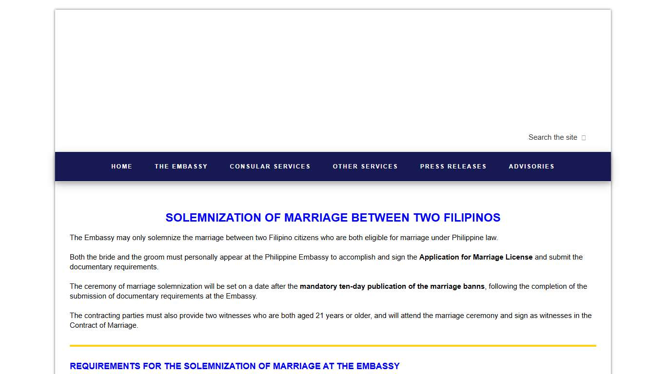 Solemnization of Marriage